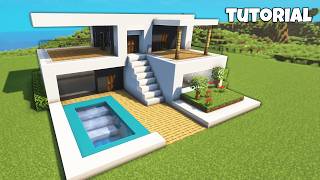 Minecraft Modern House Tutorial⚒️ [upl. by Mihe125]