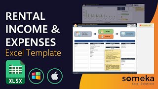 Rental Income Expenses Excel Template  Landlords Spreadsheet [upl. by Dwyer969]