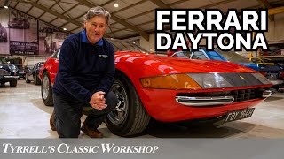 From Underneath to the Open Road Ferrari 365 GTB4 Daytona Experience  Tyrrells Classic Workshop [upl. by Ttik]