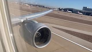 American Airlines 777200 Takeoff from DallasFort Worth Great Sound [upl. by Ahsuoj]