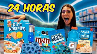 24 horas comiendo azul 🤯Cecia loaiza ✨ [upl. by Ronn]