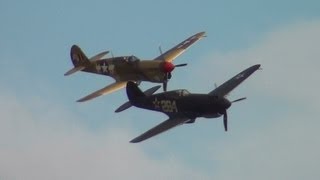 P40B and P40F Warhawks at Duxford 14th October 2012 [upl. by Thompson913]