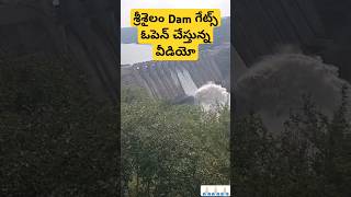 శ్రీశైలం Dam గేట్స్ ఓపెన్ చేస్తున్న వీడియో srisailam dam gates open srisailam nallamalla travel [upl. by Alemak940]