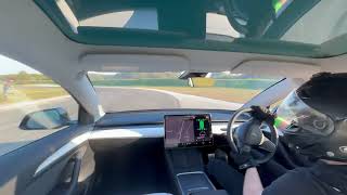 October 2024 Kakucsring Hungary laps  2022 Tesla Model 3 Performance 4K [upl. by Enialedam]