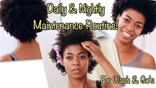 Easy Wash amp Go Maintenance Routine  Day amp Night No Water Extra Product Used 4C Natural Hair [upl. by Dawaj]