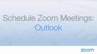 Schedule Zoom Meetings With Outlook [upl. by Leoy]