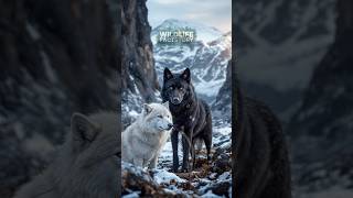 Rare Footage of Majestic Black amp White Snow Wolves in Love  Siberian Wilderness Tale wolf love [upl. by Egres]