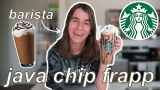 How to Make A Starbucks Java Chip Frappuccino At Home  by a barista [upl. by Hahnke]