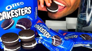 ASMR OREO CAKESTERS COMMERCIAL REVIEW RECIPE AD EATING SOUNDS CHANNEL TALKING CANDY [upl. by Quinta]