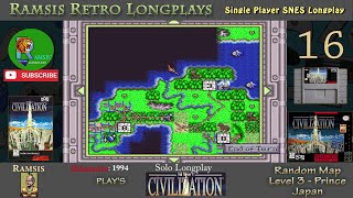 Sid Meiers Civilization  1994  SNES  Prince  Random  Japan  Episode 16  Longplay [upl. by Kolb864]