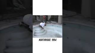 After the earthquake in Northridge w Salba skateboarding poolskating earthquake 1990s salba [upl. by Jenna]