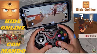 Tutorial como jugar Hide Online  Hunters vs Props con mando para celular [upl. by Layap933]