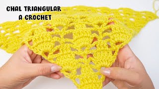 🌈Como Tejer Chal a Crochet PASO A PASO Crochet Shawl Scarf❤ [upl. by Ennaylime]