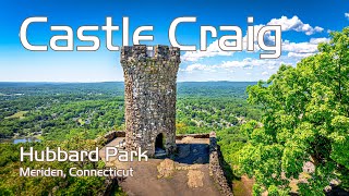 Aerial Video of Castle Craig at Hubbard Park Meriden CT 2024 [upl. by Ellehsar577]