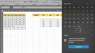 14 excel ile takvim hazırlama [upl. by Ecilegna394]
