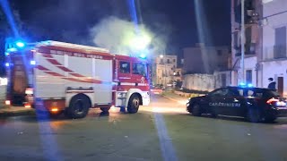 INCENDIO RIFIUTI CAESK ranger  APS MAN Vigili del fuoco in sirena e intervento vvf e carabinieri [upl. by Neeloc72]