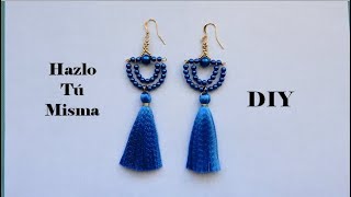 COMO HACER ARETES DE MODA  DIY HAZLO TU MISMA  HOW TO MAKE TRENDY EARRINGS [upl. by Niveg]