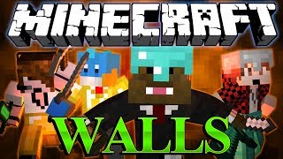 1VS1VS1VS1 SHOWDOWN Minecraft The Walls Minigame w BajanCanadian HuskyMudkipz and Deadlox [upl. by Eellah281]