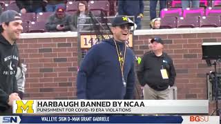 Jim Harbaugh Banned by NCAA [upl. by Ayekahs397]