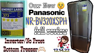 Panasonic NRBV320XSPH Refrigerator No FrostInverterBottom Freezer Review [upl. by Wolpert]