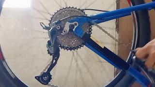 alivio RD 9 speed in 42 tooth sprocket without goatlink [upl. by Hamford]