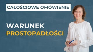 Warunek prostopadłości prostych CAŁOŚCIOWE OMÓWIENIE [upl. by Qooraf]