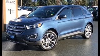 2018 Ford Edge Titanium W Dual Moonroof Trailer Tow Pkg AWD Review Island Ford [upl. by Ahseki]