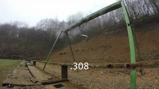 75x55 65x55 and 762x51 308 vs Hardox 500 plate at 200m closeupampslowmo [upl. by Weingartner758]