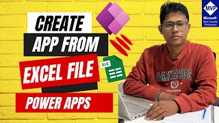 How to Create an App from an Excel in Power Apps  Power Apps App from An Excel [upl. by Bekki739]