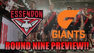 Essendon v GWS Round Nine Prediction  Preview [upl. by Sadick]