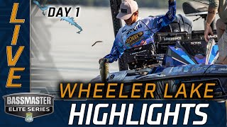 Highlights Day 1 Bassmaster action at Wheeler Lake [upl. by Arreis]