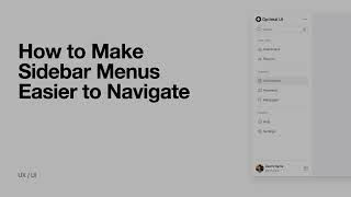 How to Make Sidebar Menus Easier to Navigate [upl. by Ardua]