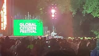 Ed Sheeran amp Chris Martin performing Viva La Vida at Global Citizen Festival NYC 2024 [upl. by Aliuqat76]