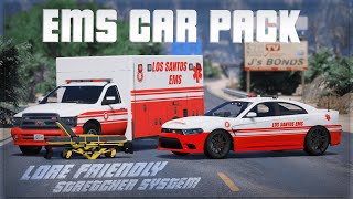 Los Santos Ems Vehicles Pack V4 Lore Friendly  Stretcher System  NonEls [upl. by Brana]