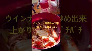 ウインナー野菜炒めを食べて見たよ🧑‍🍳旨かった〜👍 [upl. by Ydolem]