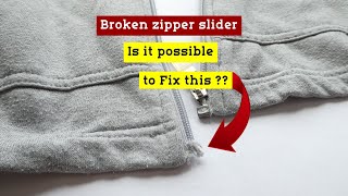 How to Repair Broken Zipper Slider on Jacket DIY Easy Way to Fix Broken Zipper Bottom Stop Tutorial [upl. by Alyks939]