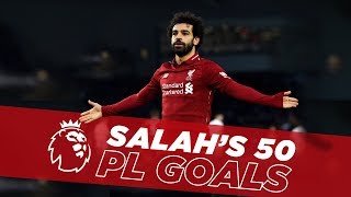 Fastest to Fifty  Mo Salahs first 50 Premier League goals for Liverpool [upl. by Llenwad931]