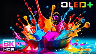 OLED TEST  Impressive Paint Liquid in 8K HDR  Dolby Vision™ [upl. by Retsevlys]