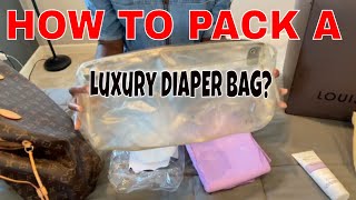 HOW TO PACK A LUXURY ADULT DIAPER BAG Whats INSIDE MY Louis Vuitton ADULT Diaper Bag [upl. by Princess]