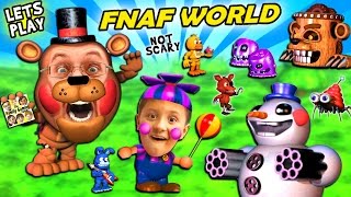 FNAF WORLD  CUTE and SQUISHY FGTEEV Duddy amp Mike Play a Cuddly RPG Animatronics NotScary Game [upl. by Htebaile]