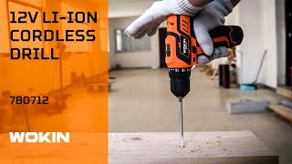 WOKIN 12V Liion Cordless Drill Driver Variable Speed [upl. by Enilekcaj588]