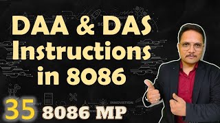 DAA and DAS Instructions in 8086 Microprocessor Examples and Usage  Instructions of 8086 [upl. by Betteann]