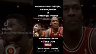 Michael Jordan vs Dominique Wilkins 1988 💪🏀Slam Dunk Contest [upl. by Sumerlin519]