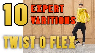 10 Expert TWIST O FLEX VARIATIONS  POPPING TUTORIAL  ALIREZA SONIC [upl. by Ahsinan]