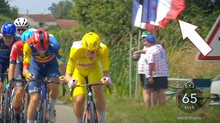 Tadej Pogacar Causes Panic in Hectic Crosswinds  Tour de France 2024 Stage 13 [upl. by Kired]