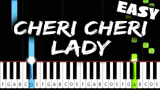 Modern Talking  Cheri Cheri Lady  EASY Piano Tutorial [upl. by Eillam]