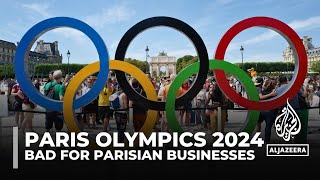 Paris Olympics 2024 Businesses disappointed with tourist numbers [upl. by Yeslah147]