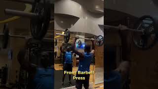 Barbell From Press barbellshoulderworkout [upl. by Aldis109]