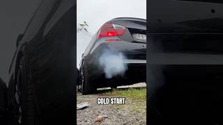 Cold start 318d e90 stage 1 deep idle bmw e90 m47 fulltube diesel mazout exaust shorts [upl. by Arondell37]