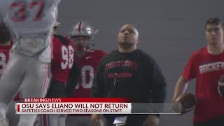 Ohio State safeties coach Perry Eliano not returning to coaching staff [upl. by Htur]